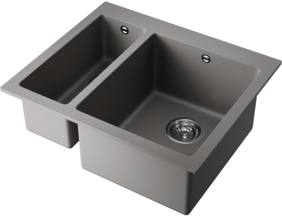 Детальное фото товара: Omoikiri Bosen 59-2A GR, мойка, керамика, leningrad grey