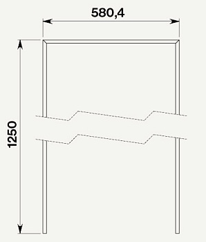 Фото товара: Falmec комплект для удлинения EUROPA ISOLA 175 BLACK
