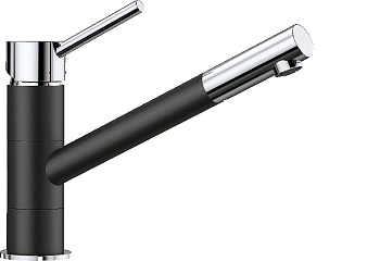 Фото товара: Blanco Kano, смеситель, гранит, черный/хром