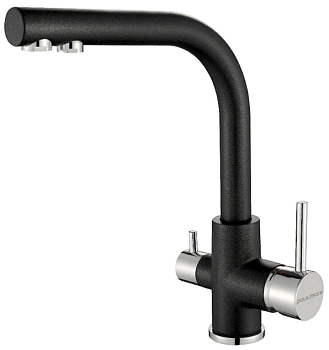 Фото товара: Paulmark ESSEN, смеситель, гранит, черный металлик