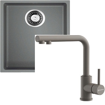 Фото товара: Omoikiri Bosen 38-U-GR + Nakagawa 2 Plus-GR leningrad grey
