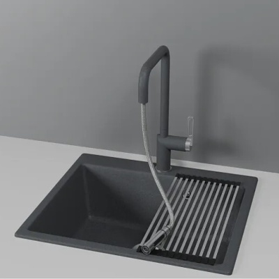 Детальное фото товара: GRANULA 8173 смеситель, гранит, графит