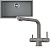 Фото товара: Omoikiri Tedori 66-U-GR + Takamatsu-S-GR leningrad grey