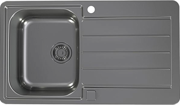 Фото товара: ALVEUS LINE MONARCH 20 ANTHRACITE, мойка, нерж.сталь, антрацит (в компл. с выпуском без сифона)