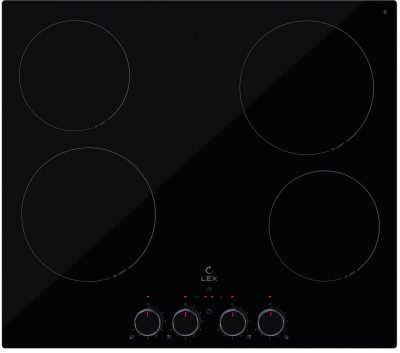 Детальное фото товара: LEX EVH 6040 M BL стеклокерамическая поверхность