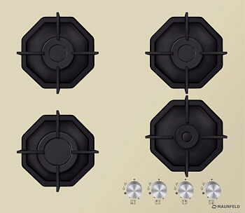 Фото товара: Maunfeld EGHG.64.2CBG/G газовая поверхность