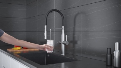 Детальное фото товара: KUCHENSTERN ELIT-FE, смеситель, нержавеющая сталь