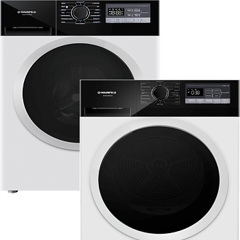 Фото товара: Maunfeld стирка MFWM1410STWH03 + сушка MFDM168WH03B
