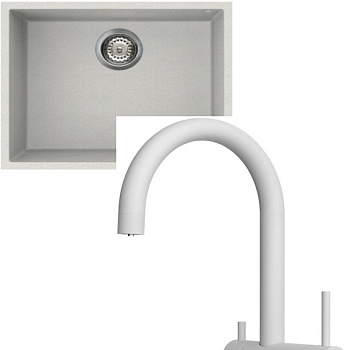Фото товара: Omoikiri Bosen 54-U-WH + Yamada-P-WH белый