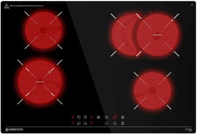 Детальное фото товара: MEFERI MEH754BK ULTRA стеклокерамическая поверхность