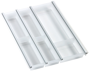 Фото товара: Ninka Cuisio Aqua 450, Tandem Box Blum, DWD XP, Nova Pro Grass, лоток для столовых приборов, белый