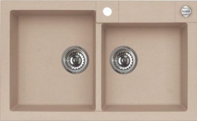 ALVEUS ROCK 90 GRANITAL BEIGE-G55, мойка, гранит, бежевый (с сифоном 1105299)