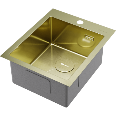 Детальное фото товара: Omoikiri Akisame 41-LG, мойка, нержавеющая сталь/светлое золото