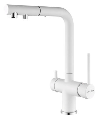 Детальное фото товара: Paulmark SERPENTINE, смеситель, белый матовый