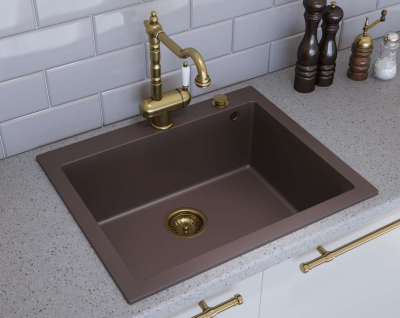 Omoikiri Bosen 61-WH, мойка, гранит, белый Детальное фото товара: Omoikiri Bosen 61-WH, мойка, гранит, белый
