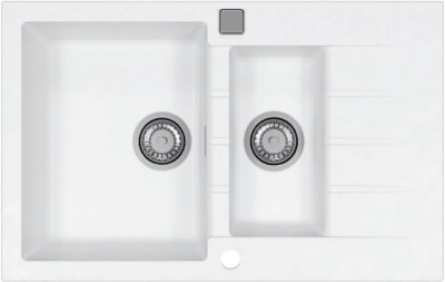 ALVEUS GRANITAL CADIT 70 ARCTIC - G11, мойка, гранит, белый (в комплекте с сифоном 1132822)