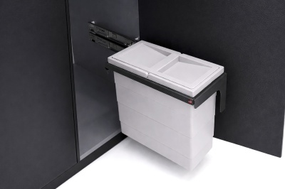 Детальное фото товара: Hailo Slim push выдвижная мусорная система с 1 ведром 12 л