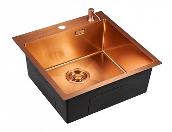 Фото товара: Emar EMB-117A PVD Nano Coppery, мойка, нержавеющая сталь, медь