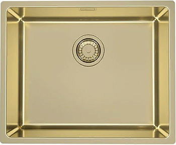 Фото товара: ALVEUS KOMBINO 50 MONARCH GOLD SAT-90, мойка, нерж. сталь, золото (в компл. с выпуском без сифона)