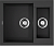 Фото товара: Omoikiri Sakaime 60-2-BL, мойка, гранит, черный