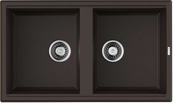 Фото товара: Omoikiri Tedori 86-2-DC, мойка, гранит, темный шоколад