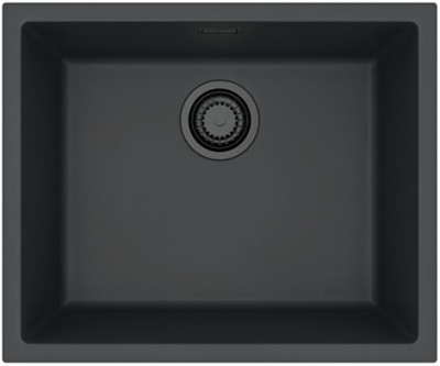 ALVEUS OMNI 30 GRANITAL DEEP BLACK-G90 BE, мойка, гранит, черный матовый (в комп. с сифоном 1148151)