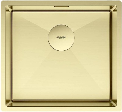 Paulmark NEXT 48 UNI, мойка, нержавеющая сталь, светлое золото