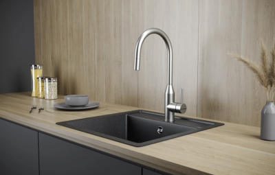 KUCHENSTERN TIDA-S, смеситель, нержавеющая сталь Детальное фото товара: KUCHENSTERN TIDA-S, смеситель, нержавеющая сталь