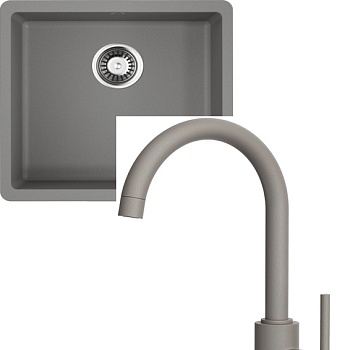 Фото товара: Omoikiri Kata 44-U-GR + Shinagawa-P-GR leningrad grey