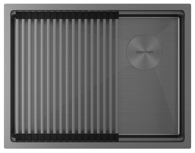 Paulmark NEXT-PRO 58 UNI, мойка, нержавеющая сталь, вороненая сталь