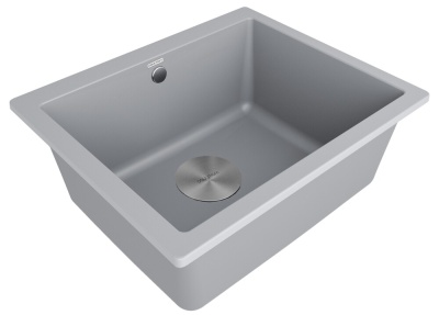 Paulmark GERA, мойка, гранит, серый металлик Детальное фото товара: Paulmark GERA, мойка, гранит, серый металлик