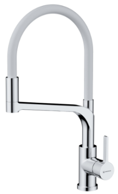 Детальное фото товара: Omoikiri Sinto 2 Plus-SB-C-WH, смеситель, хром/белый