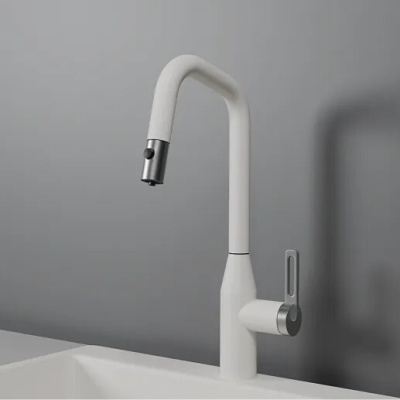 GRANULA 8171 смеситель, гранит, арктик (белый)