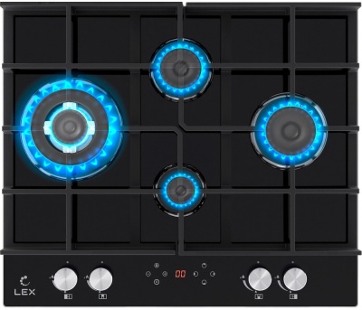 LEX GVG 644 T BL Детальное фото товара: LEX GVG 644 T BL газовая поверхность