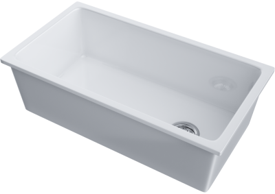 Детальное фото товара: Omoikiri Torishima 67-U/I-WH Glossy, мойка, керамика, белый глянцевый