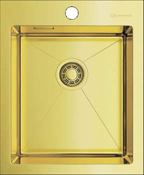 Фото товара: Omoikiri Akisame 41-LG, мойка, нержавеющая сталь/светлое золото