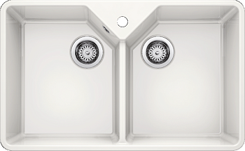 Фото товара: Blanco Villae Double, мойка, керамика, глянцевый белый