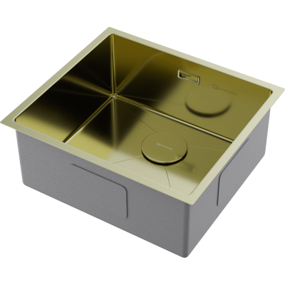 Детальное фото товара: Omoikiri Taki 49-U/IF-LG, мойка, нержавеющая сталь/светлое золото 