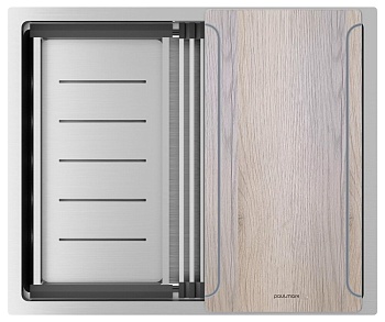 Фото товара: Paulmark NEXT-MULTI SINK 54 UNI, мойка, нержавеющая сталь брашированная