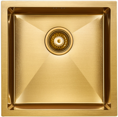 Детальное фото товара: Paulmark GERBERG 44 UNI, мойка, нержавеющая сталь, брашированное золото