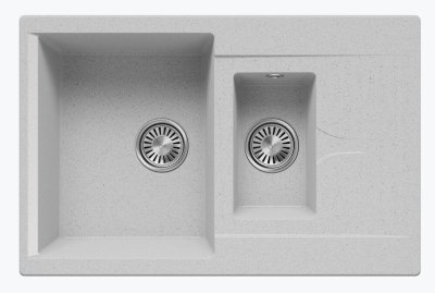 Детальное фото товара: Polygran BRIG-770, мойка, мрамор, светло-серый 314