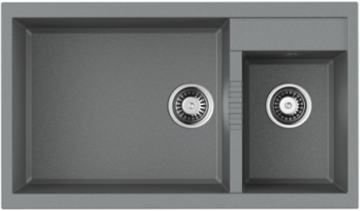 Детальное фото товара: Omoikiri Tedori 86-2-LB-GR, мойка, гранит, leningrad grey