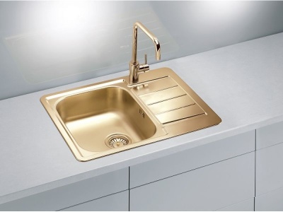 Детальное фото товара: ALVEUS LINE MONARCH 110 BRONZE, мойка, нерж.сталь, бронза ( в комплекте с выпуском и сифоном)