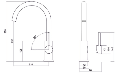 Emar ЕС-3004 Satin, смеситель, сатин Детальное фото товара: Emar ЕС-3004 Satin, смеситель, сатин
