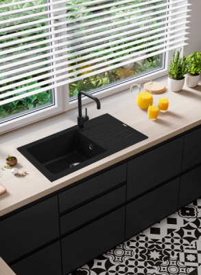 Детальное фото товара: ALVEUS GRANITAL NIAGARA 90 G91 CARBON, мойка, гранит, карбон (с сифоном 1130548)