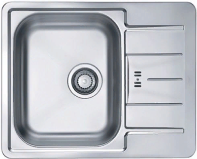 ALVEUS LINE 60 NAT-90, мойка, нержавеющая сталь (в комплекте с сифоном 1064388)