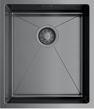 Фото товара: Omoikiri Taki 38-U/IF-GM, мойка, нержавеющая сталь/вороненая сталь