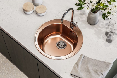 Детальное фото товара: ALVEUS FORM MONARCH 30 BRONZE-90 FI, мойка, нержав. сталь, броонза (в компл. с выпуском без сифона)