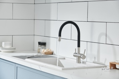 Emar EC-3015, смеситель, сатин Детальное фото товара: Emar EC-3015, смеситель, сатин