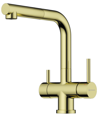 Детальное фото товара: Omoikiri Takamatsu-S-LG, смеситель, светлое золото